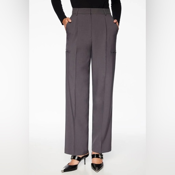 NWT Dynamite Straight Leg Grey Pants - Picture 3 of 5